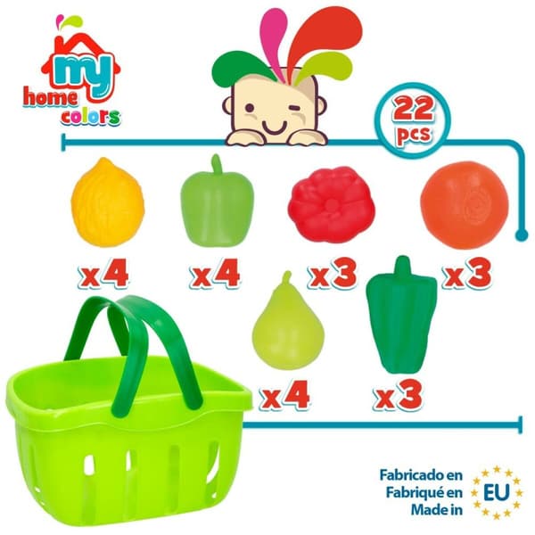 Sats med matleksaker Colorbaby 22 Delar (12 antal)