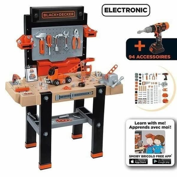 Arbeidsbenk med Verktøy Smoby Bricolo Ultimate 95 Deler 103 x 79 x 39 cm
