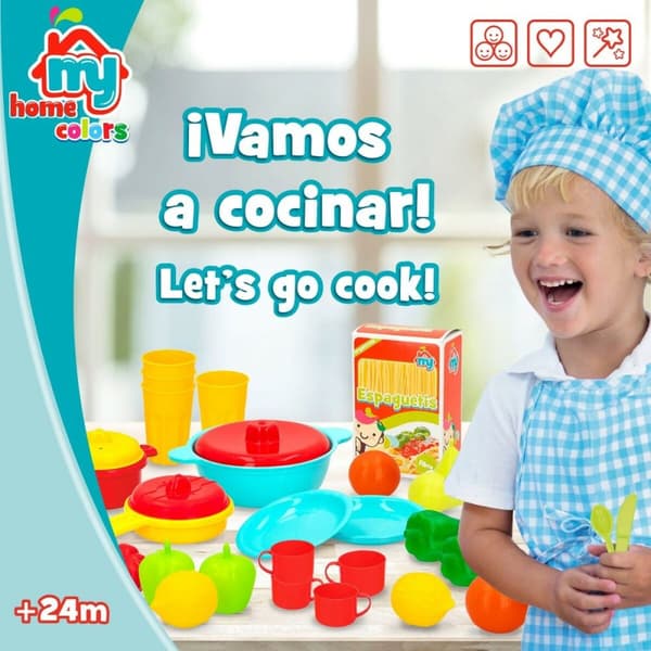 Leluruokasetti Colorbaby Keittiötarvikkeet ja -välineet 31 Kappaletta (6 osaa)