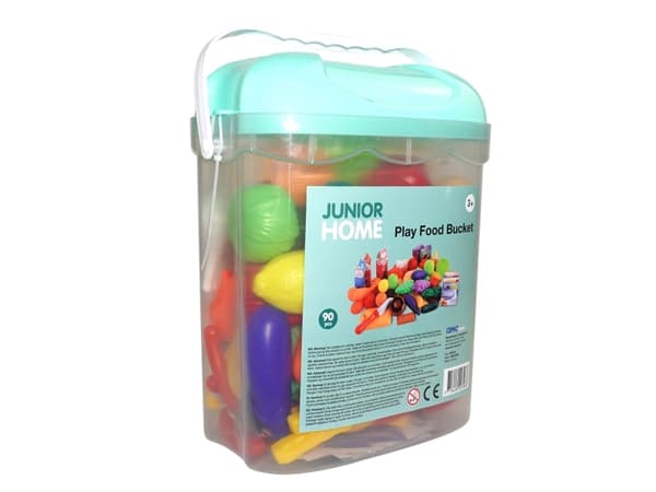 JUNIOR HOME Play Food Bucket 90 pcs