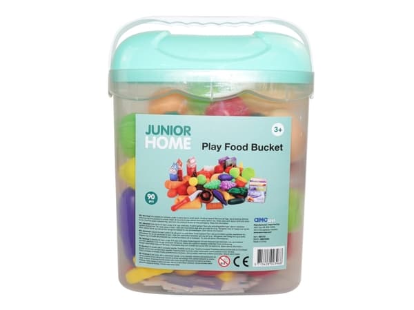 JUNIOR HOME Play Food Bucket 90 pcs