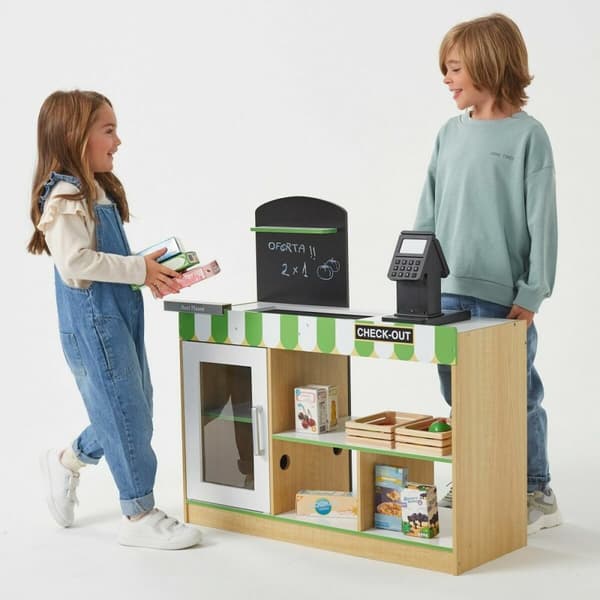 Legetøjssupermarked Woomax 80 x 80 x 30 cm 80 x 30 cm Træ