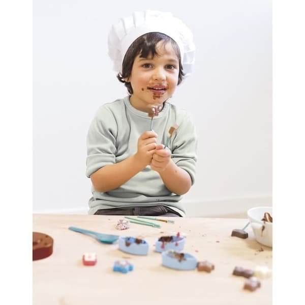 Smoby Chef Chocolat Factory - Chokladverkstad + Receptbok - Matlagningsverkstad - Många formar och tillbehör - Från 5 år