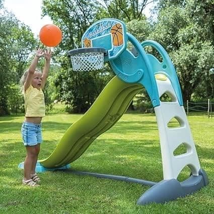 Smoby - Børne Basketballkurv - Smoby Slide Tilbehør - 3 i 1 - Fra 3 år