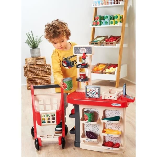 Kasse + vogn - ECOIFFIER - 1676 - En rigtig lille butik