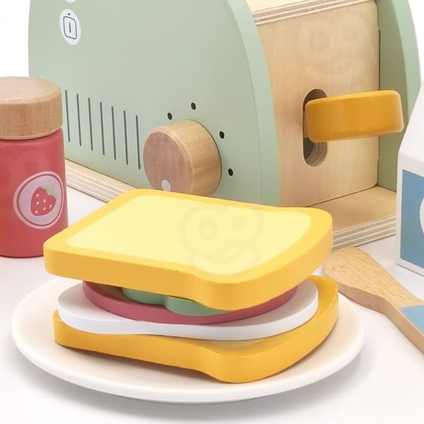 Träbrödrost Pastellfärgad Frukostset Lumarko!