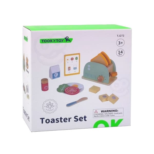 Träbrödrost Pastellfärgad Frukostset Lumarko!