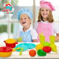 Pikkukuva 3 / 7: Leluruokasetti Colorbaby Keittiötarvikkeet ja -välineet 20 Kappaletta (12 osaa)