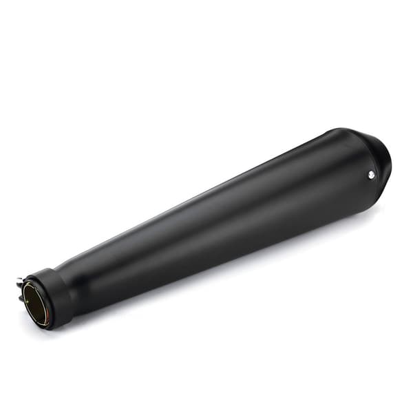 Universal motorcykel cafe racer avgasljuddämpare svart 44,5mm med metallfäste