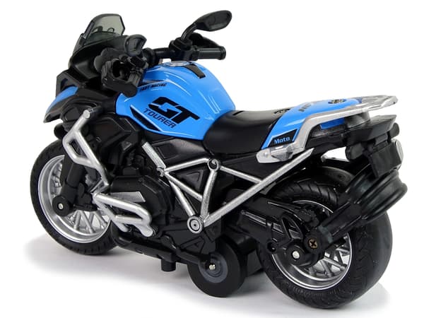 GT Motorcykel Blå 1:14 Pull-Back Drive Ljudljus