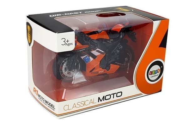 Motorcykel med friktionsdrev Lyder Motor 1:14 Orange
