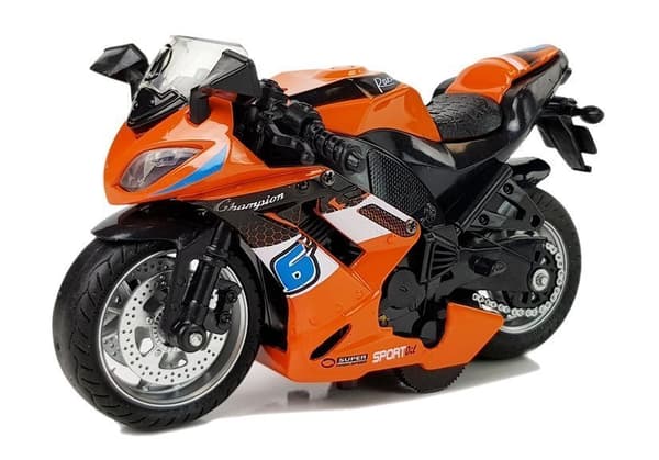 Motorcykel med friktionsdrev Lyder Motor 1:14 Orange