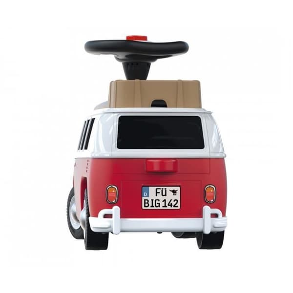 Smoby - Volkswagen Van Transporter Röd - Förvaringslåda + Ratt - 26L x 30L x 60H - Från 18 månader