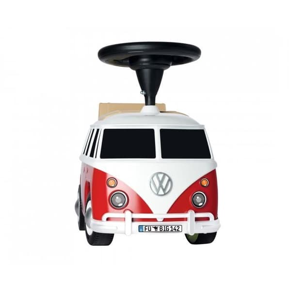 Smoby - Volkswagen Van Transporter Röd - Förvaringslåda + Ratt - 26L x 30L x 60H - Från 18 månader