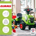 Miniatyrbillede 3 af 4: Claas traktorbærer med anhænger og tilbehør - FALK - Fra 12 måneder - 100% fremstillet i Frankrig - 40% genbrugsplast