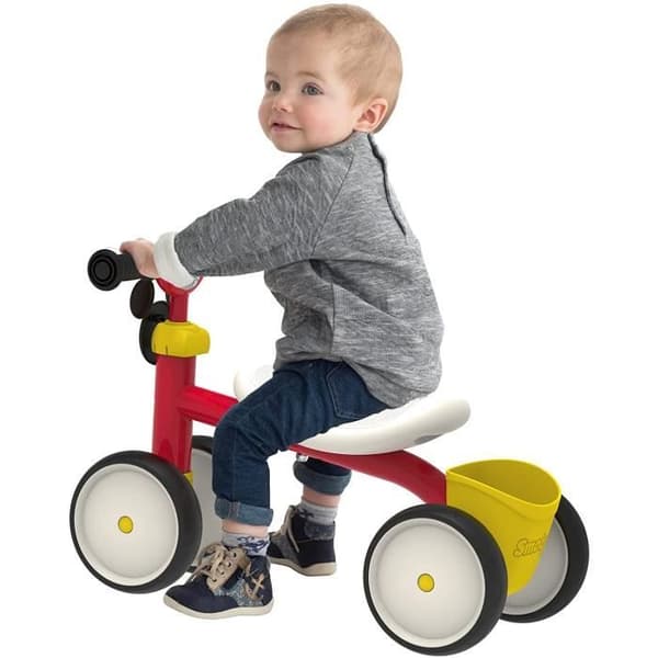 Smoby - Mickey Mouse Metal Ride-On - Rookie - Unisex - Rød - 12 måneder og derover