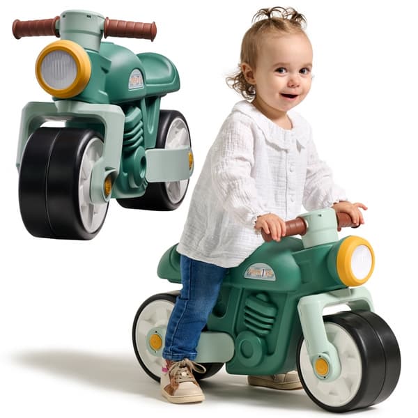 FALK Gåbil med Tysta Hjul – Motor Prem1er Retro Grön 12+