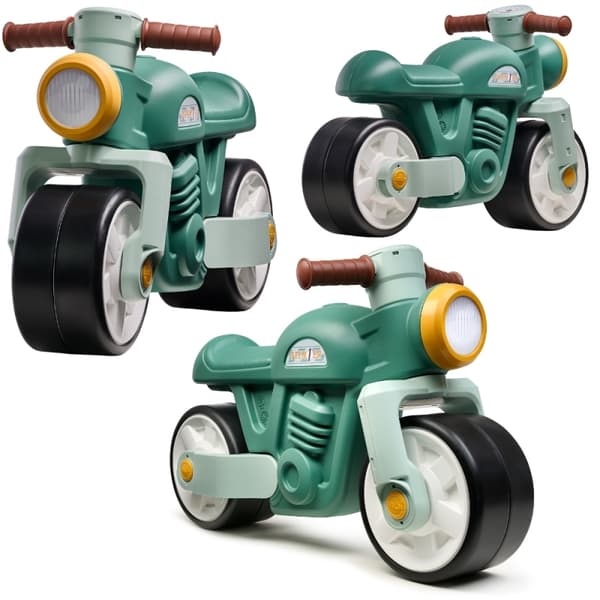 FALK Gåbil med Tysta Hjul – Motor Prem1er Retro Grön 12+