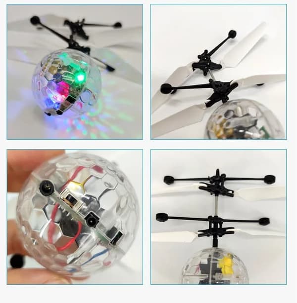 OBOSOE Barn High-tech Sensor Crystal Ball Kreativa Färgrika Ljus-emitterande Leviterande Ball Gest Sensing Flight Nyhet Barn Leksaker