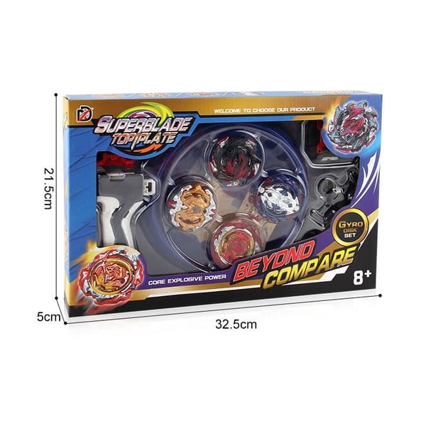 Superblade Top Plate battle set 4-pack - Blå