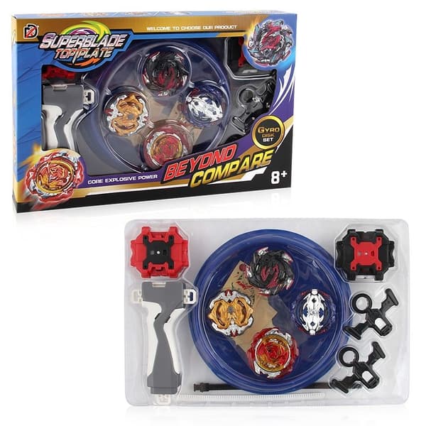 Superblade Top Plate battle set 4-pack - Blå