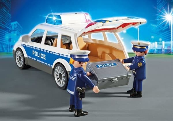 Playmobil Squad Car with Lights and Sound, Action/ Eventyr, 4 år, AAA, Flerfarget, Plast