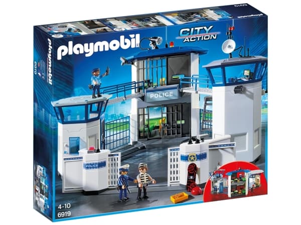 Playmobil City Action Police Headquarters with Prison, Action/ Eventyr, Police Headquarters with Prison, 4 år, Flerfarget, Plast