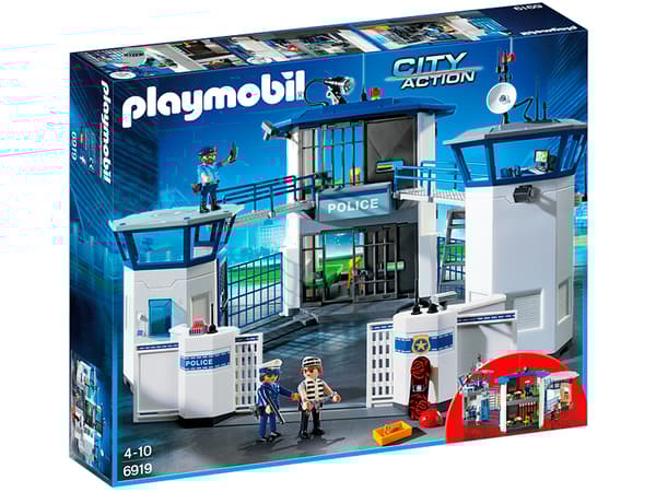 Playmobil City Action Police Headquarters with Prison, Action/ Eventyr, Police Headquarters with Prison, 4 år, Flerfarget, Plast