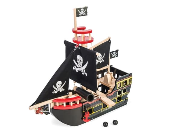 Le Toy Van Barbarossa Pirate Ship, Sjørøver, 3 år, Flerfarget, Tre