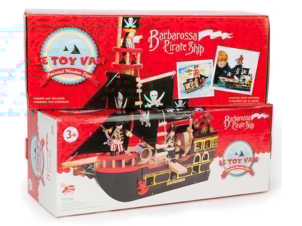 Le Toy Van Barbarossa Pirate Ship, Pirat, 3 År, Multifärg, Trä