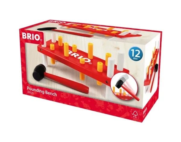 BRIO 30525 Pounding Bench - Red