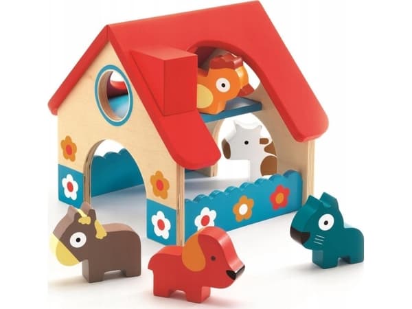 DJECO Mini farm, bondgård, 1 år, mångfärgad, trä
