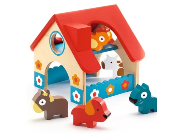 DJECO Mini farm, Bondegård, 1 år, Flerfarget, Tre