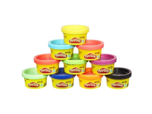 Play-Doh 22037EU6 kulutustavaroiden muovaus Muovailuvaha 348 g Musta, Sininen, Vihreä, Magenta, Oranssi, Vaaleanpunainen, Punainen, Keltainen 10 kpl