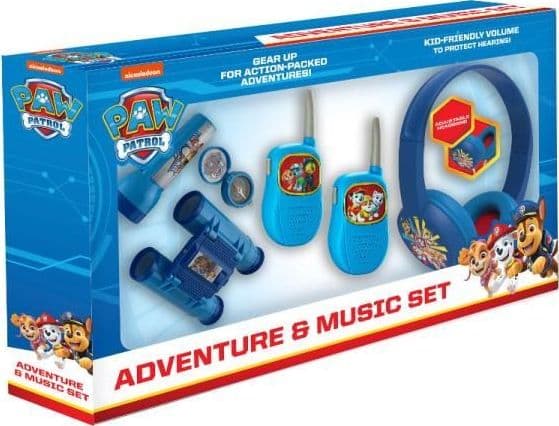 ekids Psi Patrol Adventure set 5in1: flashlight, compass, binoculars, walkie talkie, PW-V302 headphones