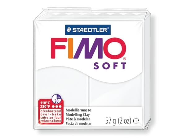 STAEDTLER FIMO 8020 - modelleringsleire - hvit - 1 stykke(r) - 1 farge - 110 °C - 30 min