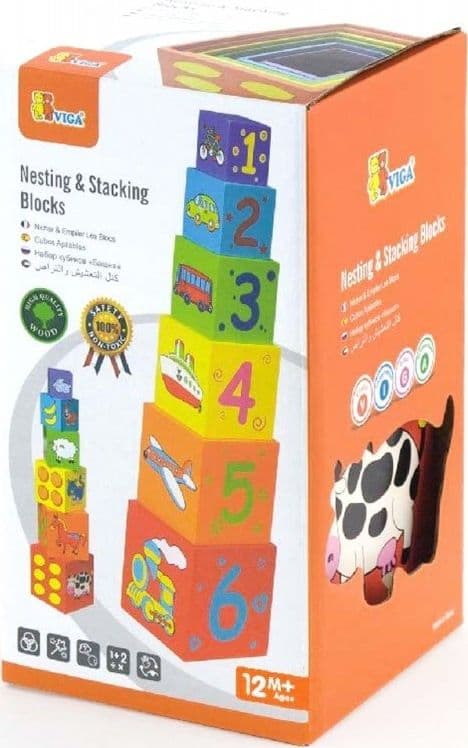 Viga Educational set of blocks Pyramid One into the other