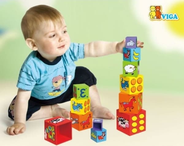 Viga Educational set of blocks Pyramid One into the other