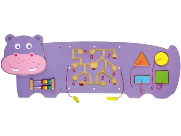 VIGA 50470 SENSORY MANIPULATION BOARD - HIPOPOTAM (1825, Viga)