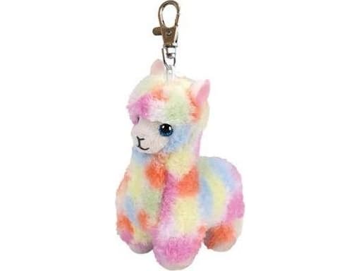TY Beanie Boos nøkkelring fargerik lama Lola 8,5 cm (TY36601)