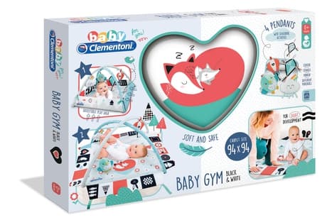 Clementoni Black & White Baby Gym, Babygym, Pojke/flicka, Leksaksbåge, Multifärg