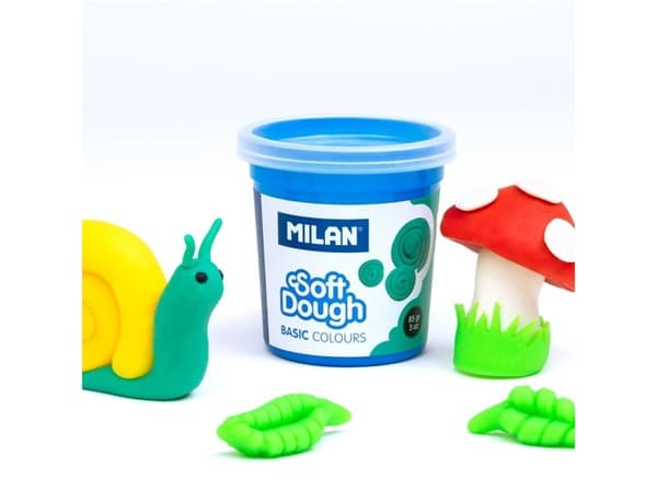 Milan 913510B, Modelleringsleire, Flerfarget, Barn, 10 stykker, Plastbøtte, 10 farger