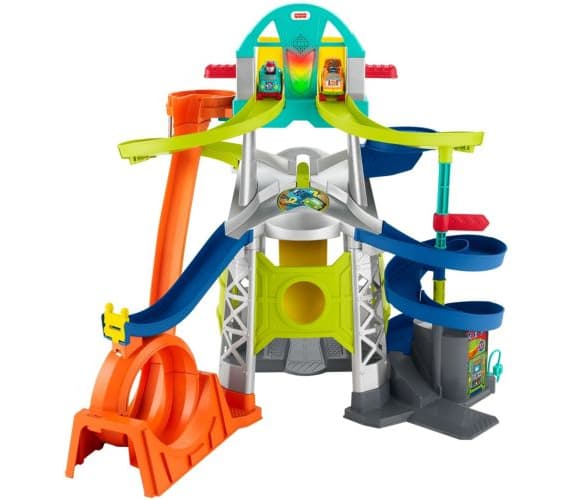 Fisher-Price Little People Launch & Loop Raceway, Auto & kilpailu, Poika/tyttö, 1,5 vuosi/vuosia, Sininen, Vihreä, Harmaa, Oranssi, Punainen, Keltain