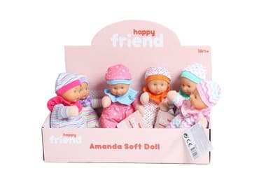 HF Lise Soft Doll 26cm CDU 4ass- Mjuk Docka