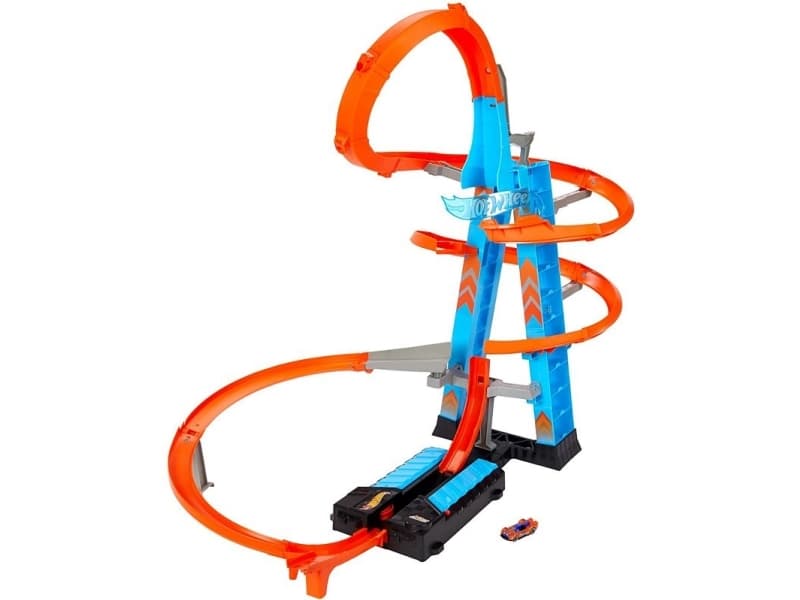 Hot Wheels Sky Crash Tower, Bil og billøp, 5 år, Gutt, Svart, Blå, Grå, Oransje, 10 år, 1 stykker