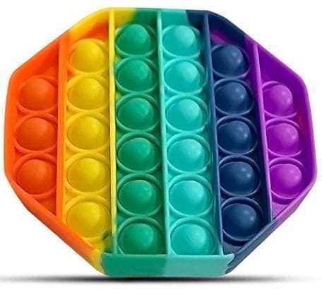 Pop It Fidget Toy Original - Octagon Rainbow - CE-hyväksytty