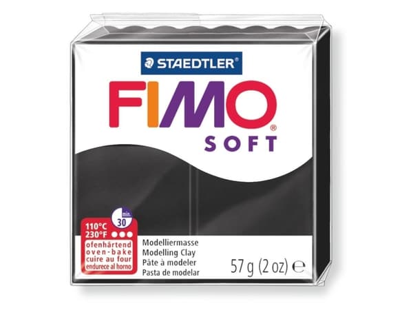 Staedtler FIMO 8020, Modellera, Svart, 1 färger, 110 ° C, 30 min, Tyskland