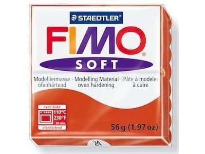 Staedtler FIMO soft, Modelleringsleire, Rød, 110 °C, 30 min, 56 g, 55 mm