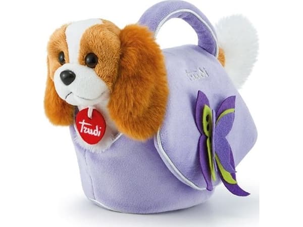 Trudi Doggy in lilac bag with butterflies, Leke hund, 0 år