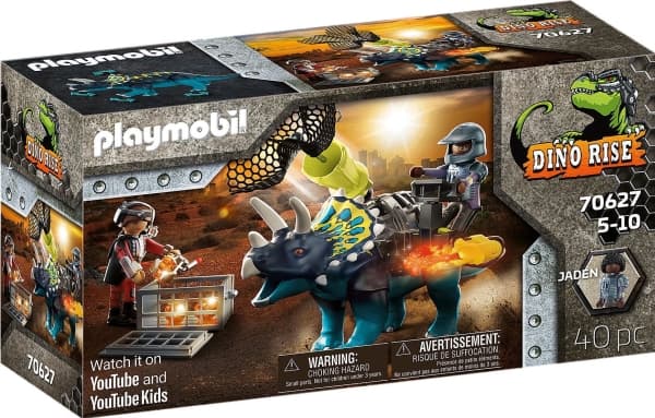 Playmobil Triceratops: Battle for the Legendary Stones, 5 år, Flerfarget, Plast